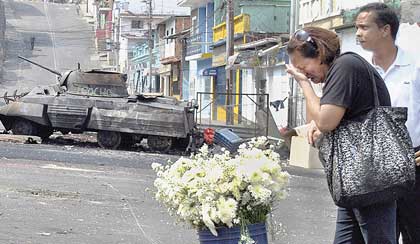 Familiares de Daniel Tinoco (Foto Diario de Los Andes)