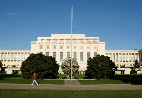 Imagen de archivo del edificio de las Naciones Unidas en Ginebra