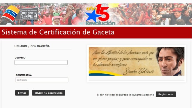 Gaceta Certificado