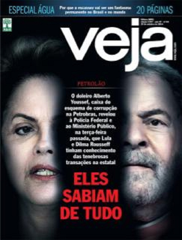 Portada de la revista Veja sobre la corrupción en Petrobrás