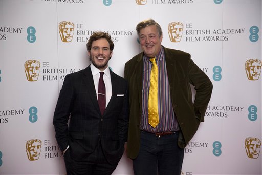 Foto: Los actores británicos Stephen Fry, a la derecha, y Sam Claflin posan para la prensa durante una sesión de fotos con motivo del anuncio de las candidaturas a los premios de la Academia Británica de las Artes Cinematográficas y de la Televisión BAFTA / AP