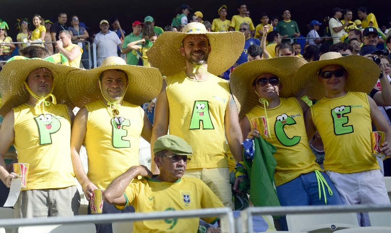 En fotos: Las protestas en Brasil ingresaron al estadio