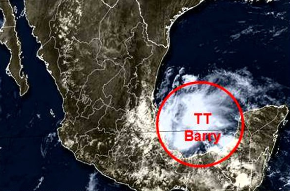 Tormenta Barry se dirige a costas mexicanas