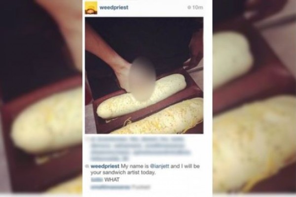 Empleado de Subway puso su pene sobre un sándwich, le toma una foto y aquí te la tenemos (Foto)