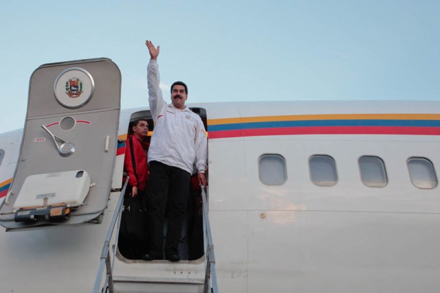 Maduro, avion, llegada
