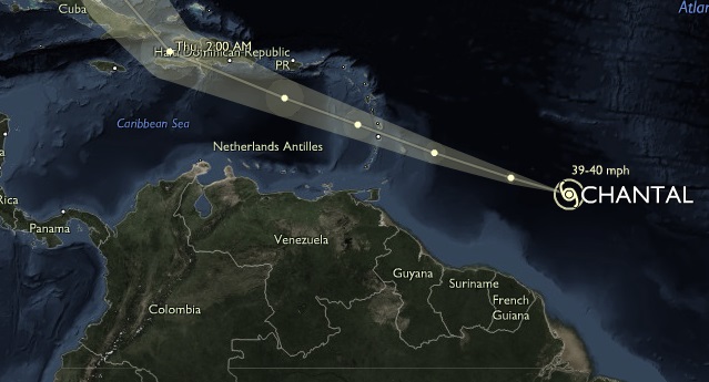 Tormenta Chantal no afectará el territorio venezolano