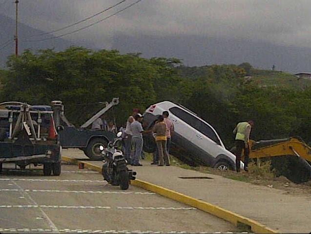 Primer accidente en la rampa que inauguró el Gobierno esta semana (Foto)