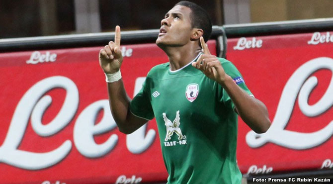 Rondón marcó en la goleada del Rubin en Liga Europa