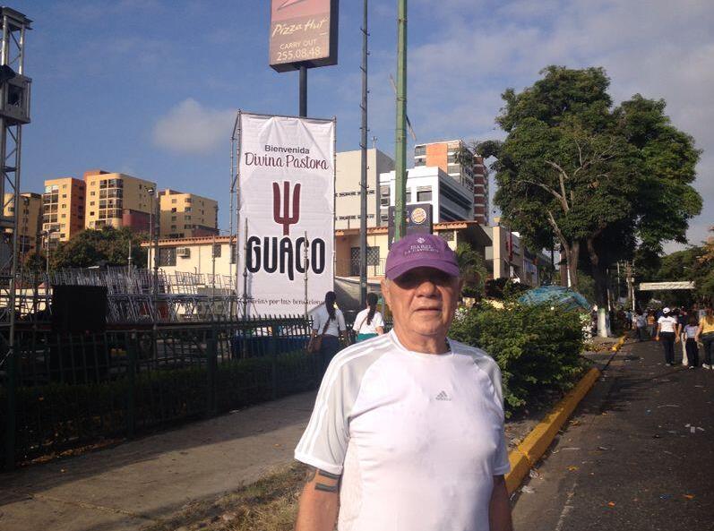 Este integrante de Guaco asistió a la procesión de la Divina Pastora (Foto)