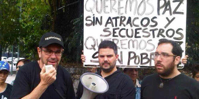 Víctimas de la delincuencia manifestaron en El Cafetal