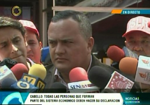 Cabello: Todas las personas que forman parte del sistema económico deben declarar