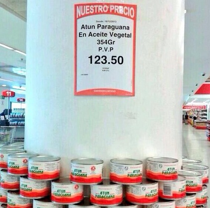 El billete de más alta denominación del país no alcanza para comprar una lata de atún (FOTO)