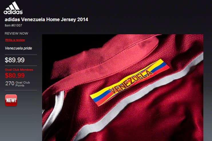 Nueva camisa de la Vinotinto ya está a la venta (Fotos)