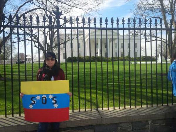 #SOSVenezuela llega a la Casa Blanca (Foto)