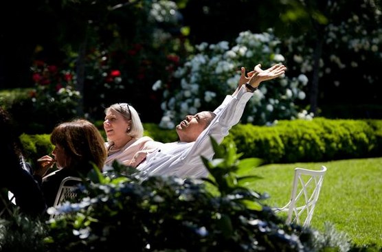 Obama saluda a la primavera (Foto + tuit)