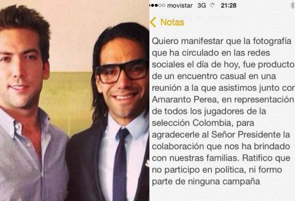 Falcao desmiente que se haya unido a la campaña de Santos