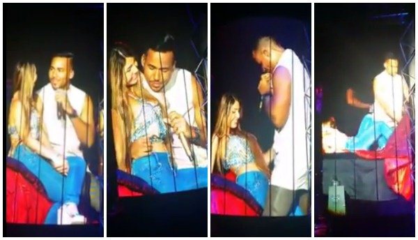 Romeo Santos y su “show erótico” con una fan en pleno concierto