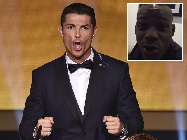 Balotelli imita el grito de Cristiano en la gala del Balón de Oro (Video)