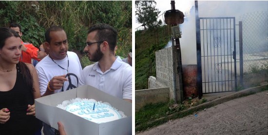 Lanzaron lacrimógenas a quienes cantaban cumpleaños a Daniel Ceballos en Ramo Verde (Fotos)