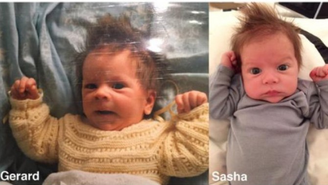 Shakira muestra foto de Sasha donde es igualito a Piqué