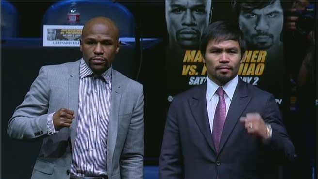 Mayweather y Pacquiao presentaron oficialmente su combate