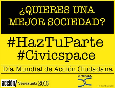 Sinergia invita a unirse al Día Mundial de la Acción Ciudadana