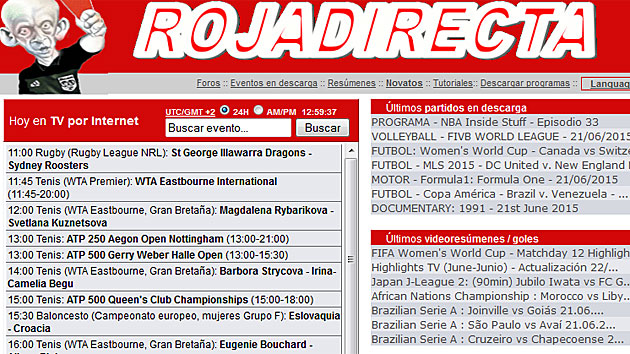 Juez español prohíbe a Rojadirecta proveer enlaces a transmisiones en vivo