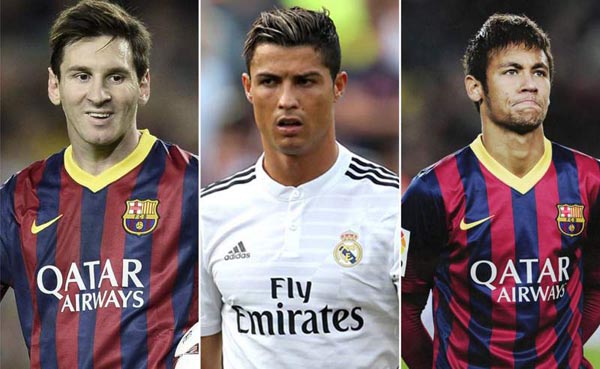 Messi, Neymar, Cristiano