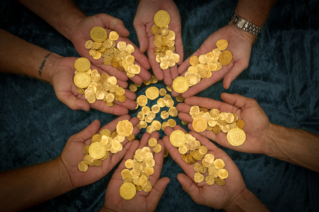 Treasure salvor Brent Brisben and his company 1715 Fleet Ð Queens Jewels, LLC, have made another discovery of centuries-old treasure from a Spanish fleet that sank off the Treasure Coast during July of 1715. The most recent find includes over 350 gold coins valued at $4.5 million, with the most important being 9 coins called Royals, which were made for the King of Spain. (CONTRIBUTED PHOTO FROM 1715 Fleet - Queens Jewels, LLC)