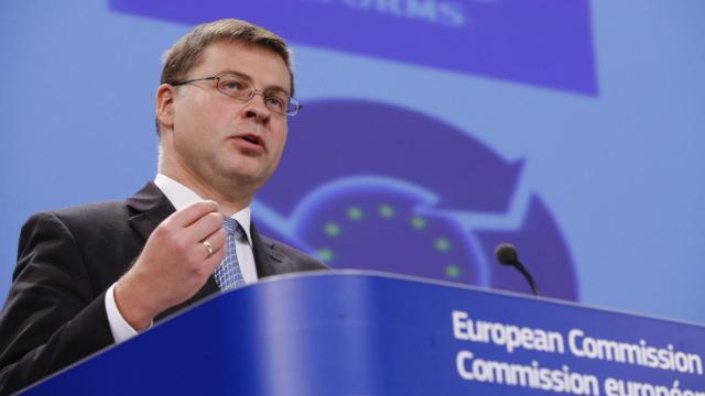 El vicepresidente de la Comisión Europea responsable del euro, Valdis Dombrovskis. (EFE)