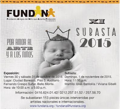 Realizan XI subasta a beneficio de Fundana