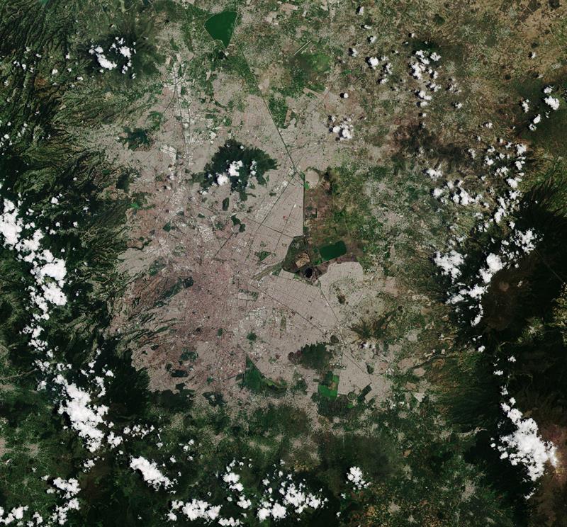 La ESA difunde la última foto satelital de la ciudad de México