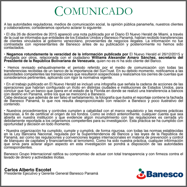 comunicado