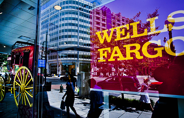 WASHINGTON,DC. JUNE 27, 2012:  A historic stage coach in the window of a  Wells Fargo branch office on New York Ave. in downtown Washington, DC. on June 27, 2012 . ( Photo by Jeffrey MacMillan )