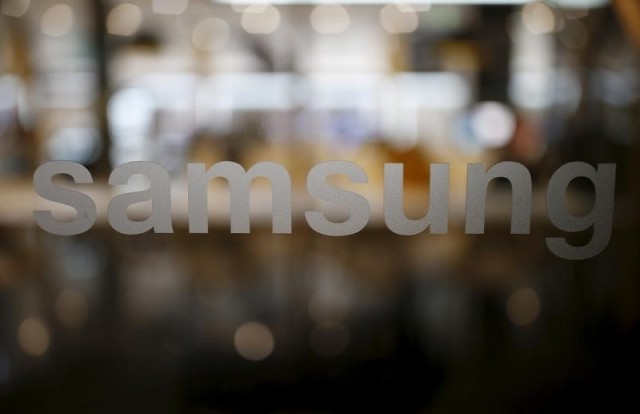 El logo de Samsung visto en su sede en Seúl, Corea del Norte. Foto: Reuters