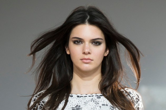 Kendall Jenner walks the runway as the Diane Von Furstenberg Spring 2015 collection is modeled during Fashion Week, Sunday, Sept. 7, 2014, in New York. (AP Photo/John Minchillo)