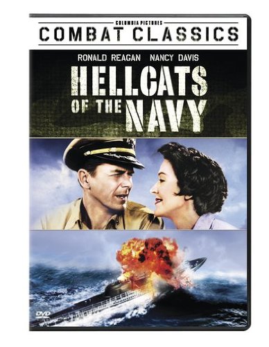 Nancy y Ronald Reagan  en el poster de la pelicula Hellcats of the Navy 