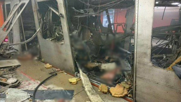 La trágica FOTO del atentado en la estación de metro de Maalbeek