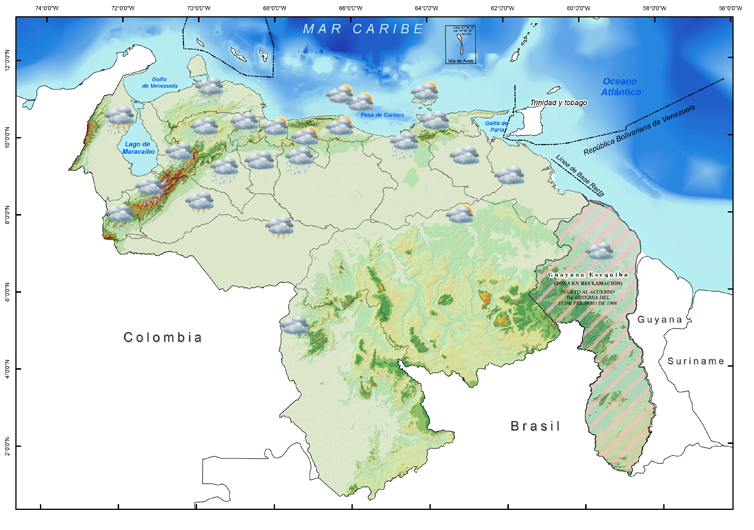 Pronostican precipitaciones en todo el territorio nacional para este jueves