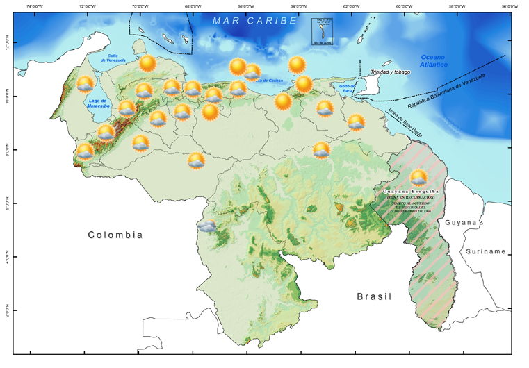 Lluvias dispersas de ligera a moderada intensidad y fuertes para este jueves