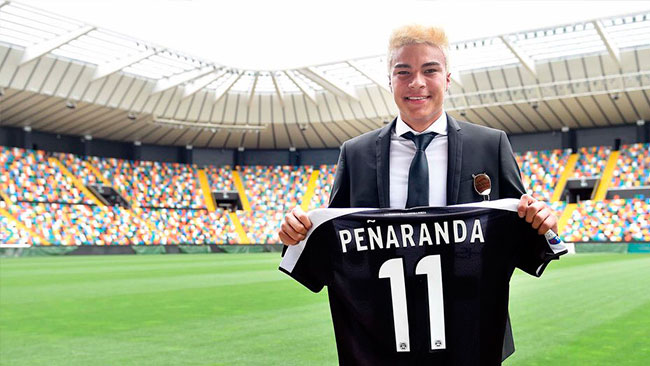 Adalberto Peñaranda llevará el “11” con el Udinese de Italia