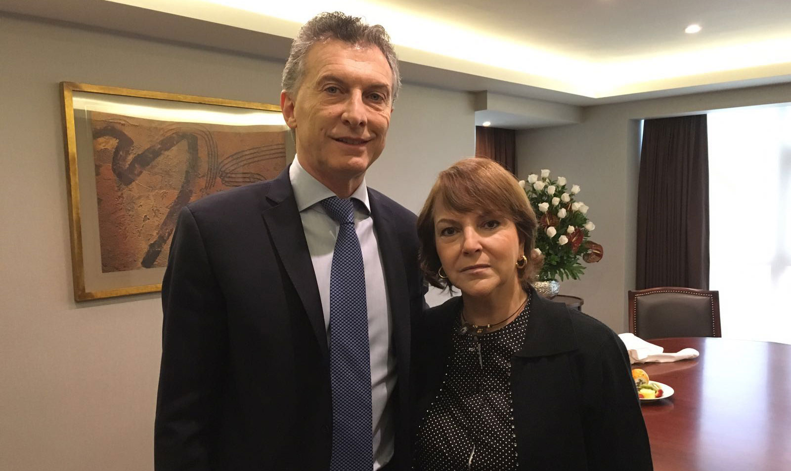 Presidente Macri a Mitzy de Ledezma: Argentina no dejará sola a Venezuela