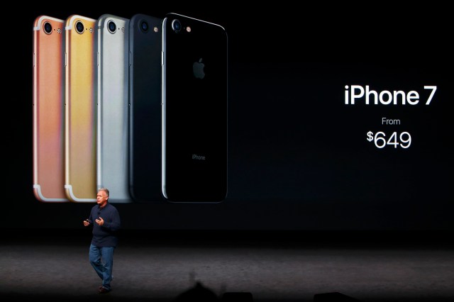 Phil Schiller discusses the iPhone 7 during a media event in San Francisco