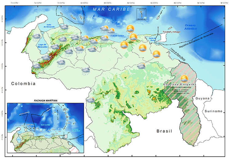 Este martes se prevé cielos parcialmente nublados y lluvias moderadas en parte del país