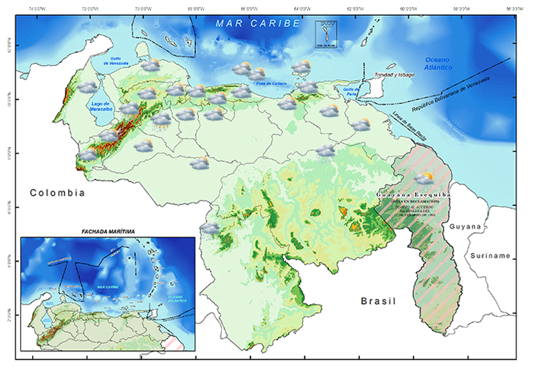 Inameh pronostica nubosidad con precipitaciones dispersas para este martes