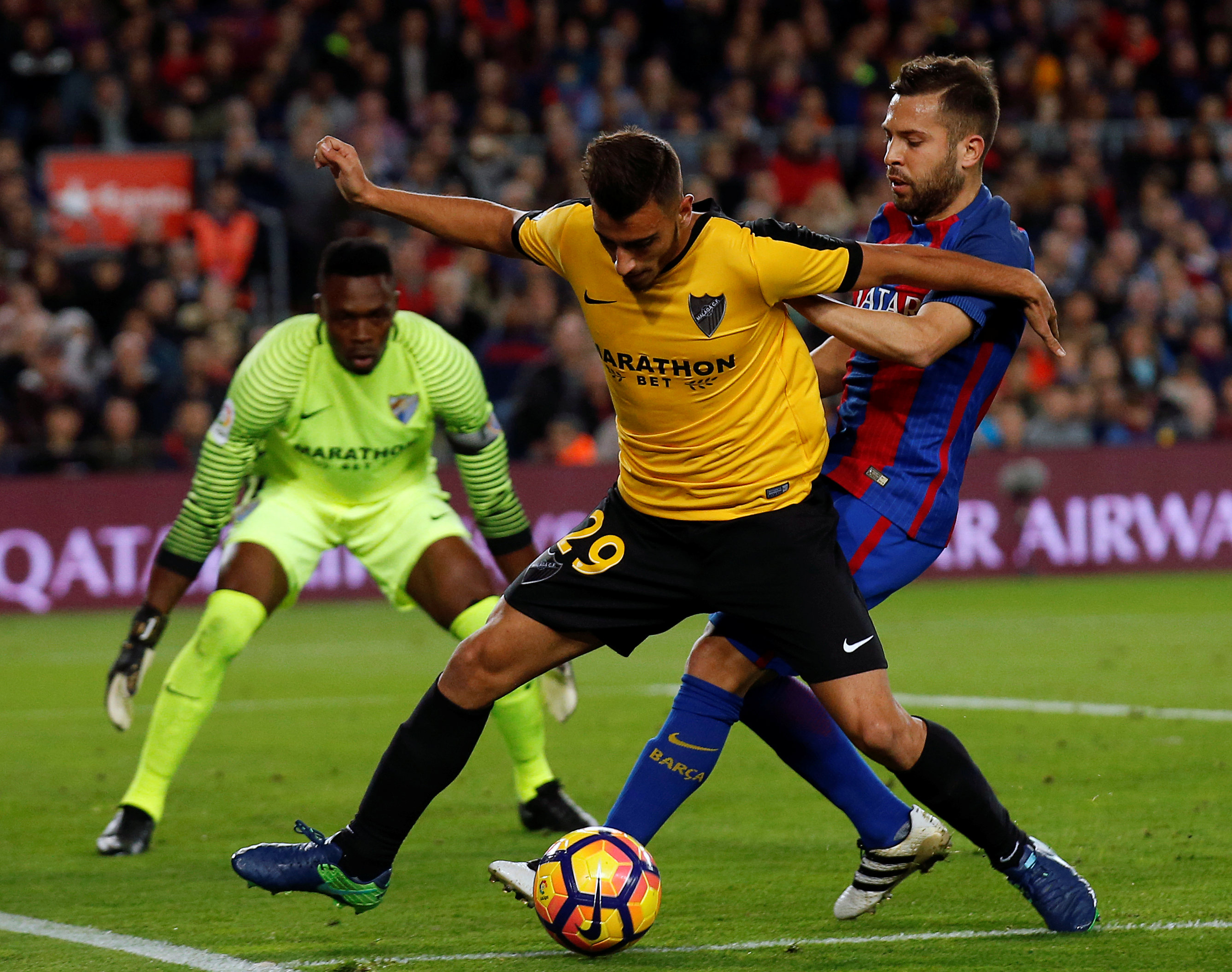 El Barcelona empata 0-0 en su campo con el Málaga