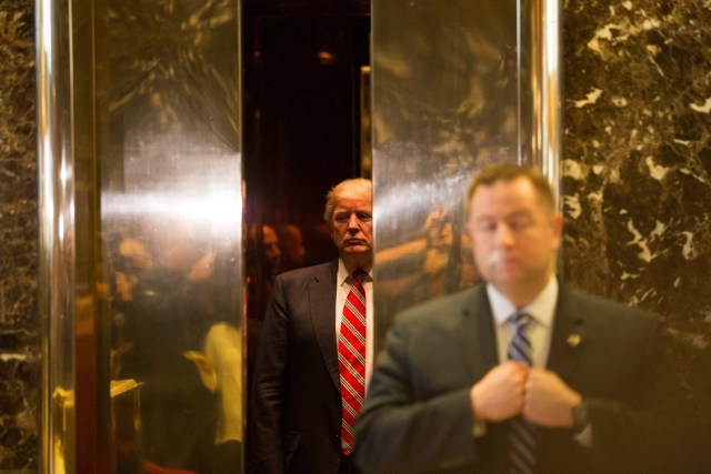 U.S. President-elect Donald Trump at Trump Tower in Manhattan, New York City, U.S., January 16, 2017. REUTERS/Alex Wroblewski