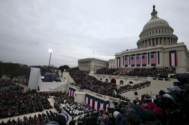 General view of the inauguration ceremonies to swear in Donald Trump as the 45th president of the United States on the West front of the U.S. Capitol in Washington, U.S., January 20, 2017. REUTERS/Lucy Nicholson