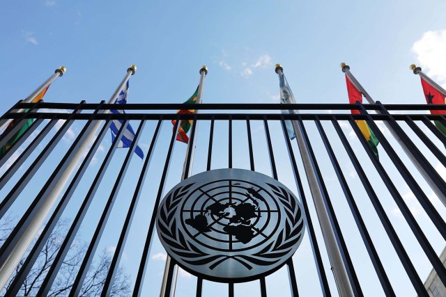 NEW YORK, NY - JANUARY 26: The United Nations stands in midtown Manhattan on January 26, 2017 in New York City. President Donald Trump is preparing executive orders that would reduce US funding of the United Nations and other international organizations. The first order would cut funding for any U.N. agency or other international group that meets any specific criteria. Organizations and groups to receive cuts may include peacekeeping missions, the International Criminal Court and the United Nations Population Fund.   Spencer Platt/Getty Images/AFP