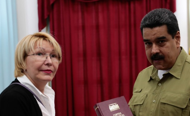 Luisa Ortega y Nicolás Maduro 